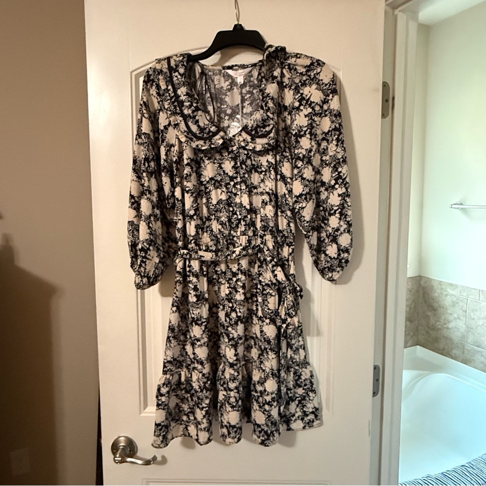Elegant Black and White Women's Dress